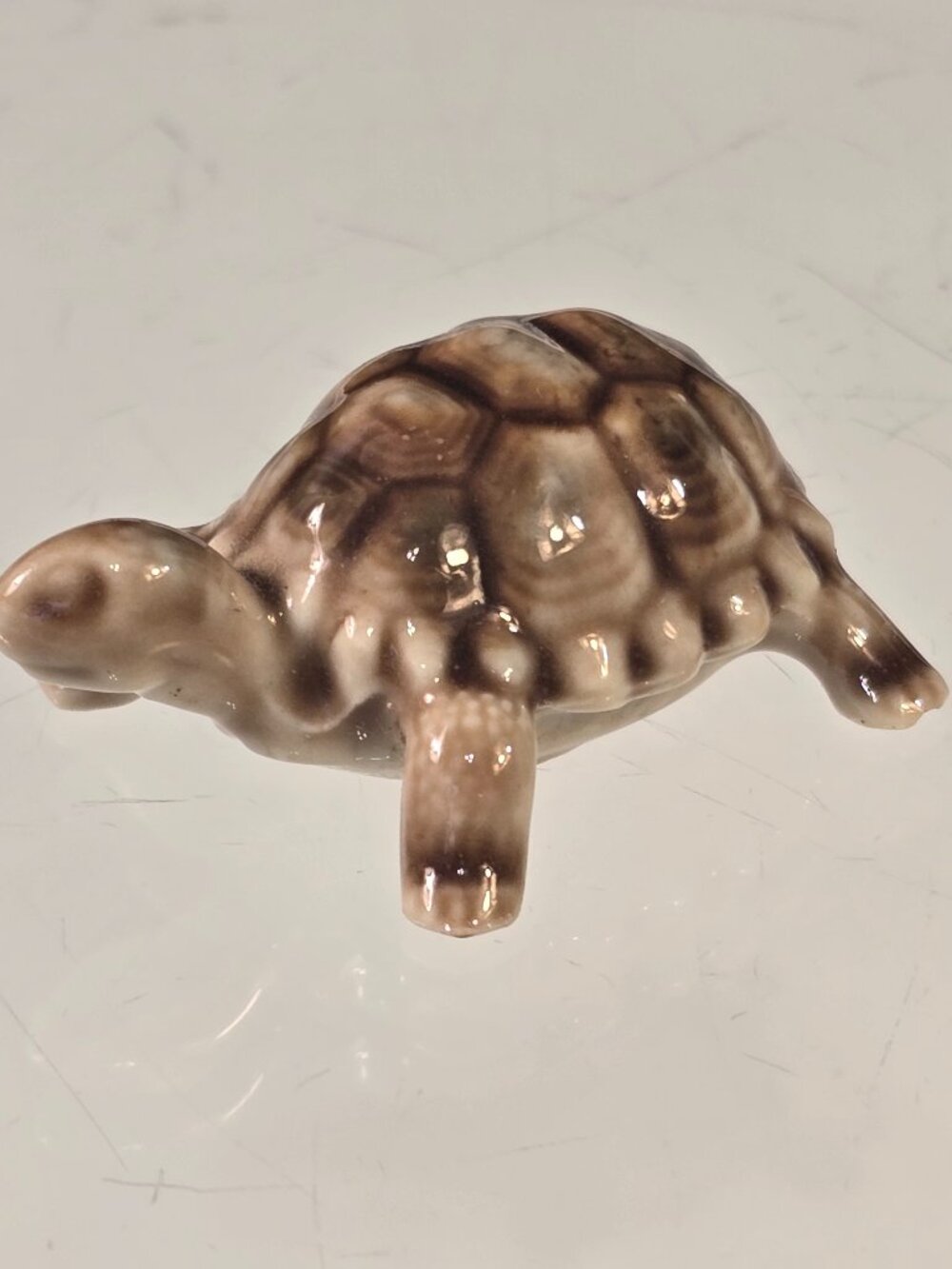 Vintage Wade Of England Porcelain Tortoise Figurine Brown Glaze